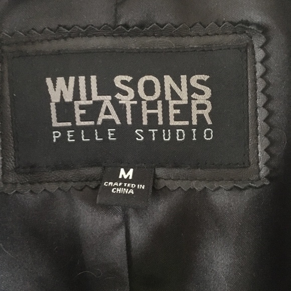 Host Pick! Wilsons Pelle Studio Leather Biker Jacket - Picture 2 of 14